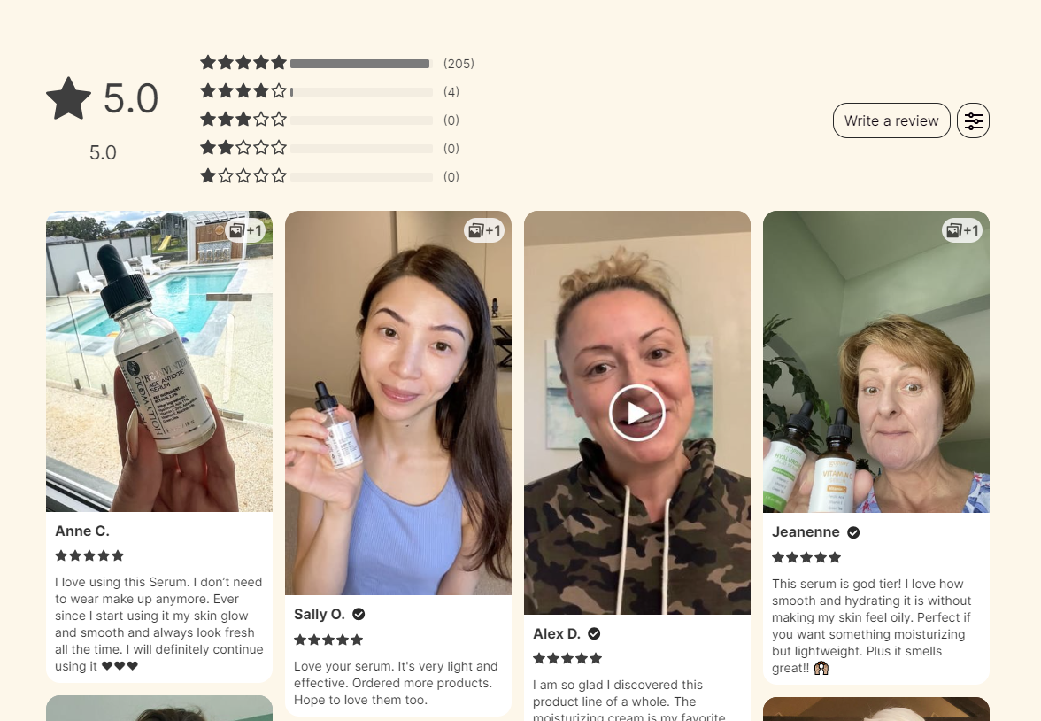 Product Reviews app shopify